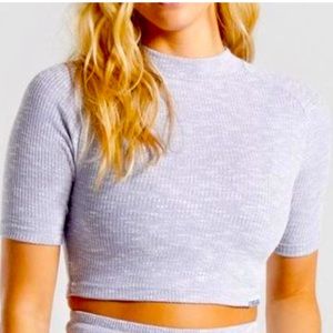 Gymshark slounge top grey lilac